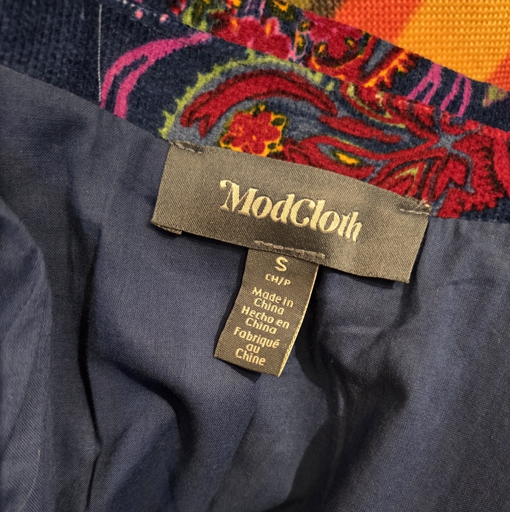 Modcloth Blue Floral Blazer Jacket - Picture 4 of 14